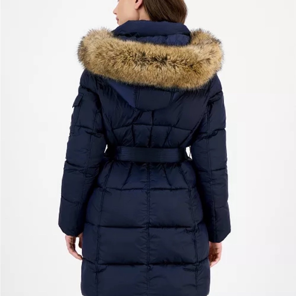 MICHAEL Michael Kors Navy Hooded Puffer Jacket - Picture 2 of 2
